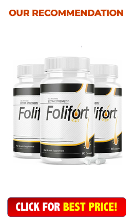 Folifort review graphic with bottles and best price
