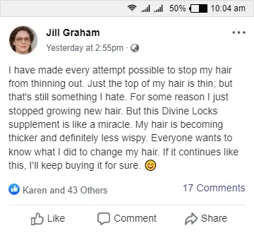 Divine Locks Facebook Testimonial